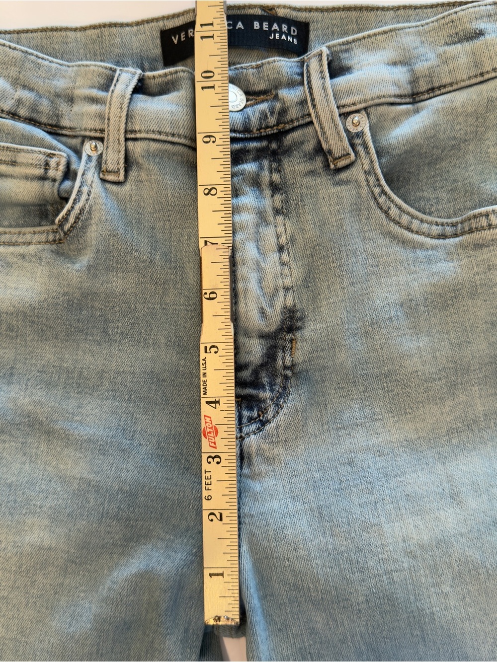 Veronica Beard Beverly Skinny-Flare Jean Light Blue Wash Boot-Cut Size 28 - Picture 13 of 16